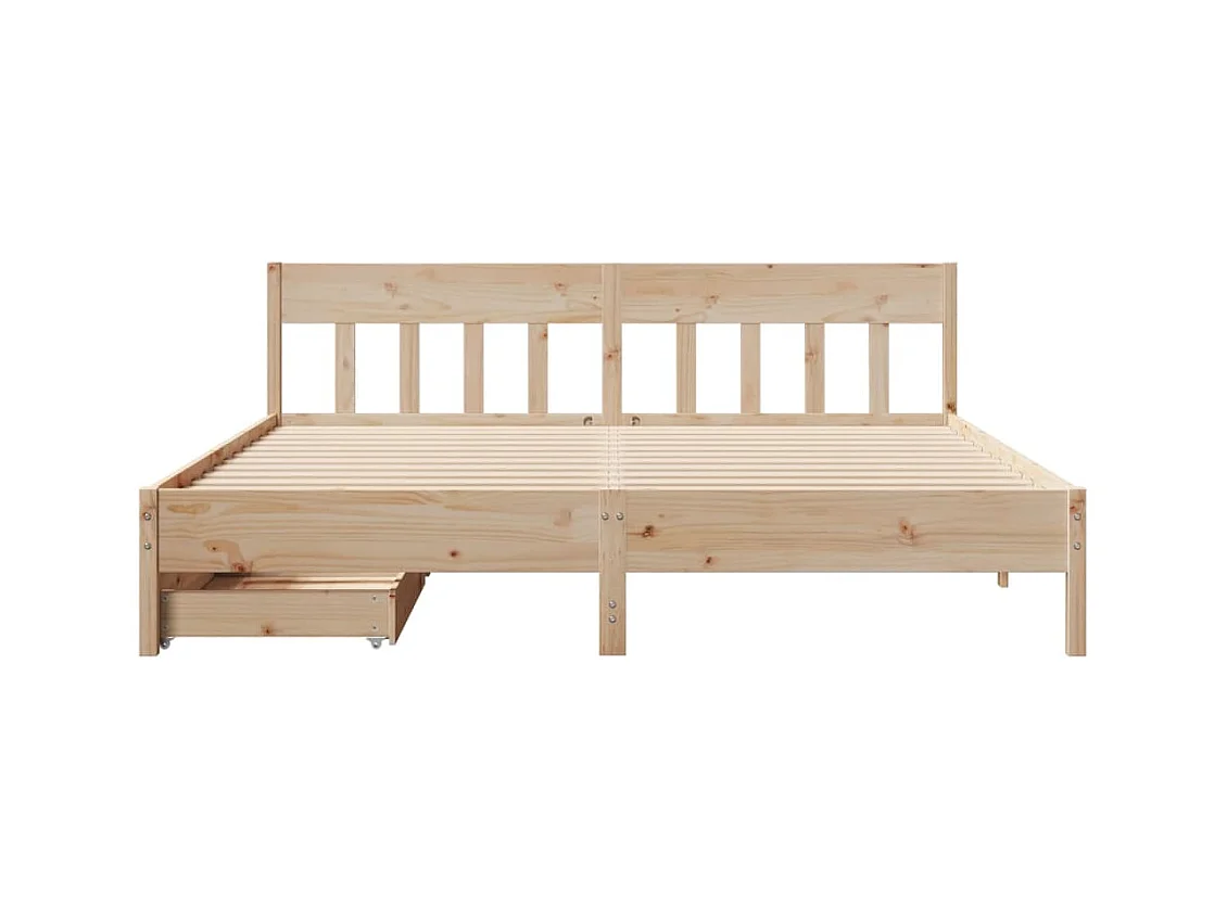 Cadre de lit sans matelas 200x200 cm bois massif de pin
