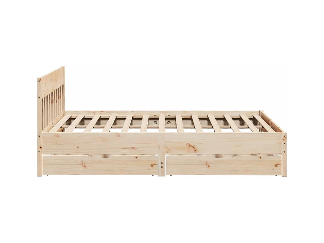 Cadre de lit sans matelas 200x200 cm bois massif de pin