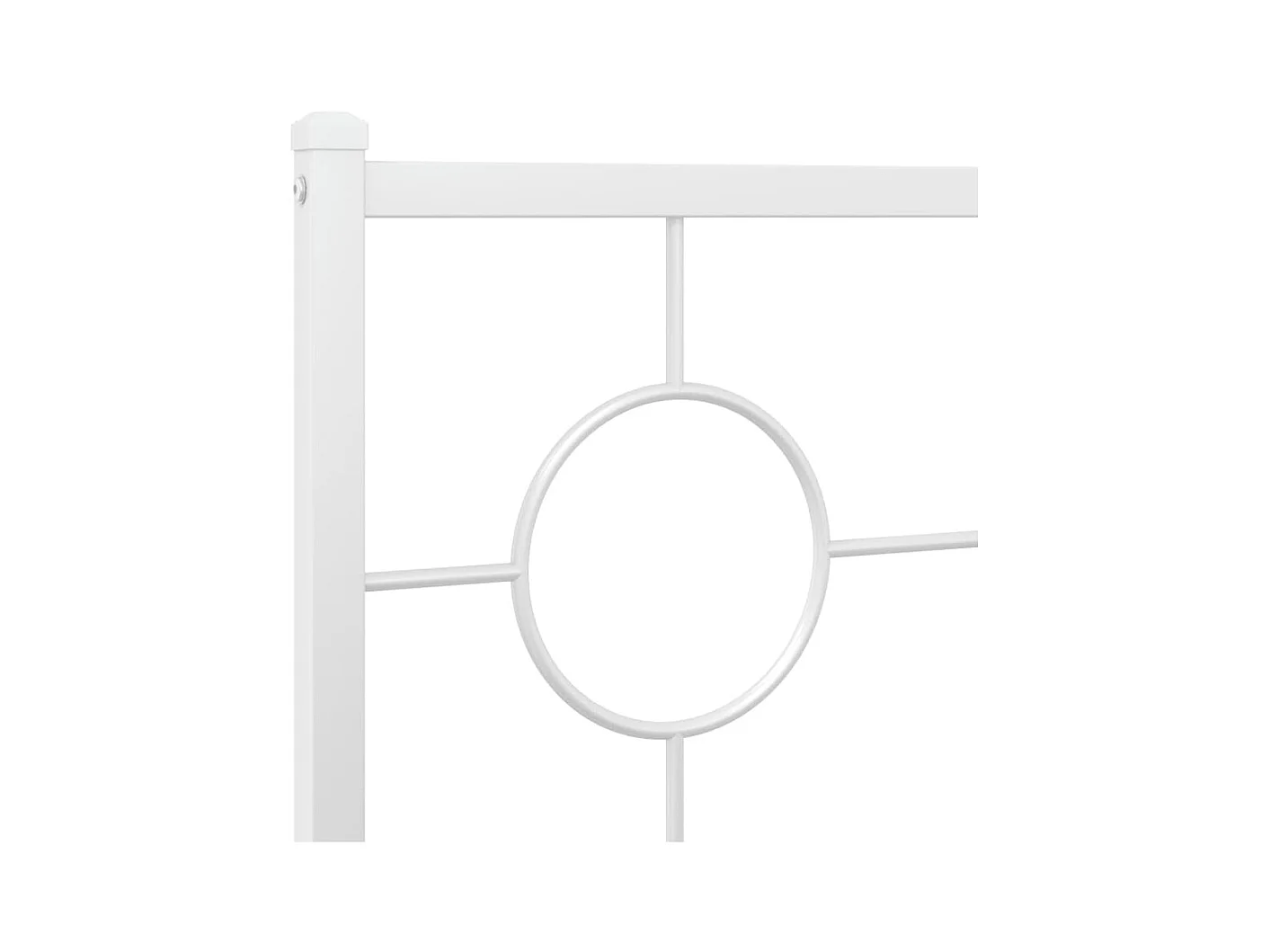 Cadre de lit métal sans matelas et tête de lit blanc 120x200 cm