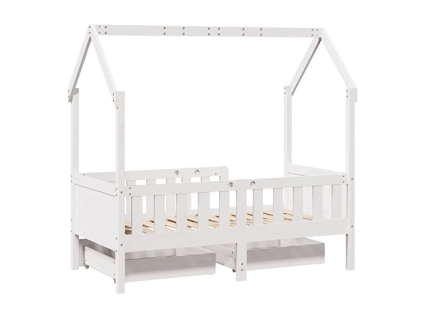 Cadre de lit enfant avec tiroirs sans matelas 70x140 cm bois