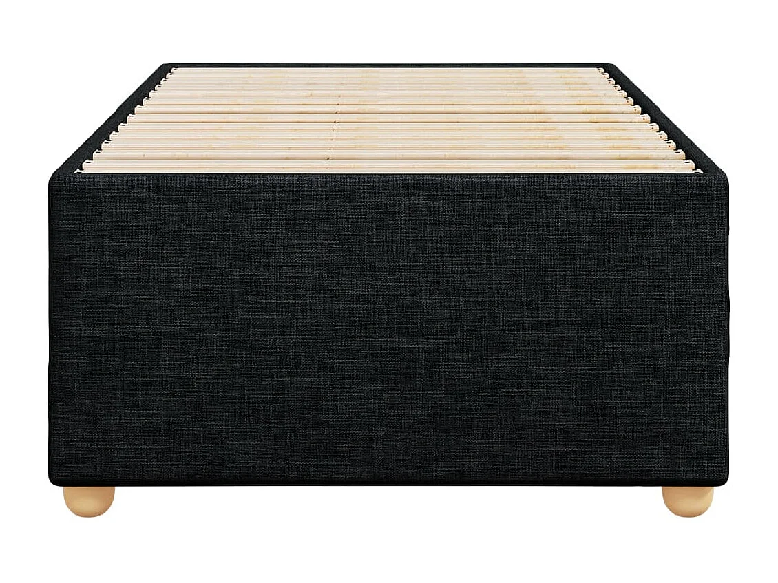 Cadre de lit sans matelas noir 90x190 cm tissu