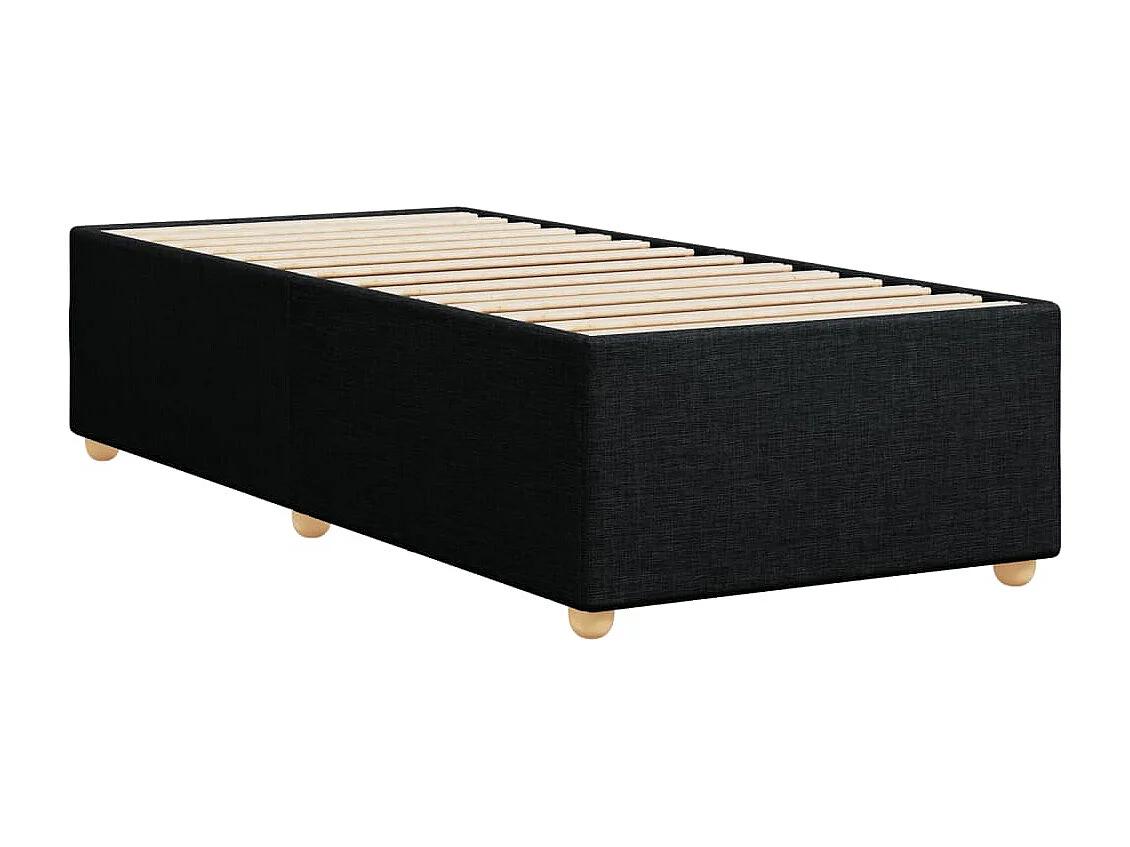 Cadre de lit sans matelas noir 90x190 cm tissu