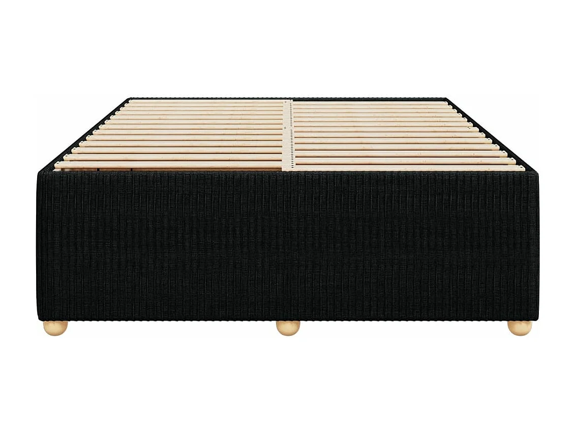 Cadre de lit sans matelas noir 160x200 cm tissu
