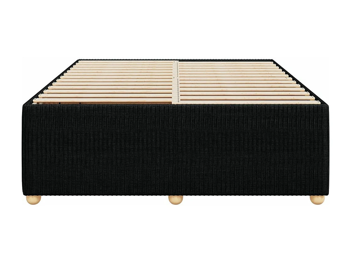 Cadre de lit sans matelas noir 160x200 cm tissu