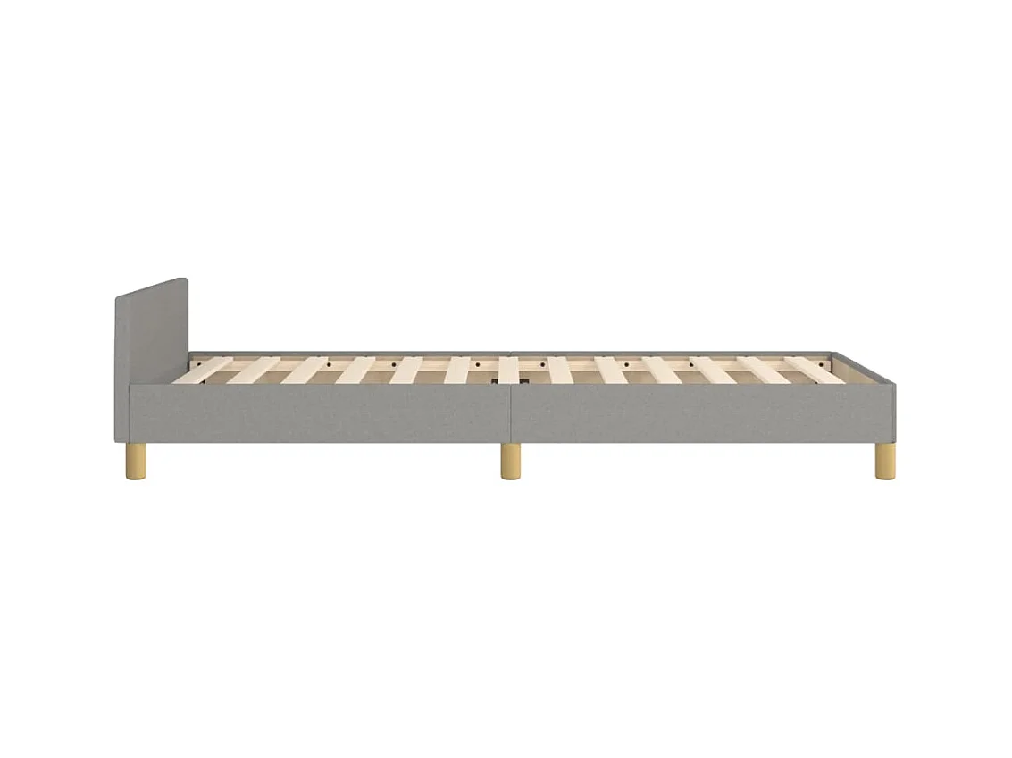 Bedframe zonder matras 80x200 cm stof lichtgrijs