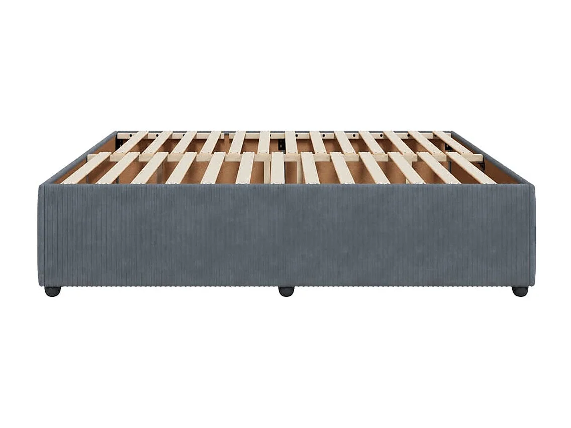 Bedframe zonder matras 180x200 cm fluweel donkergrijs