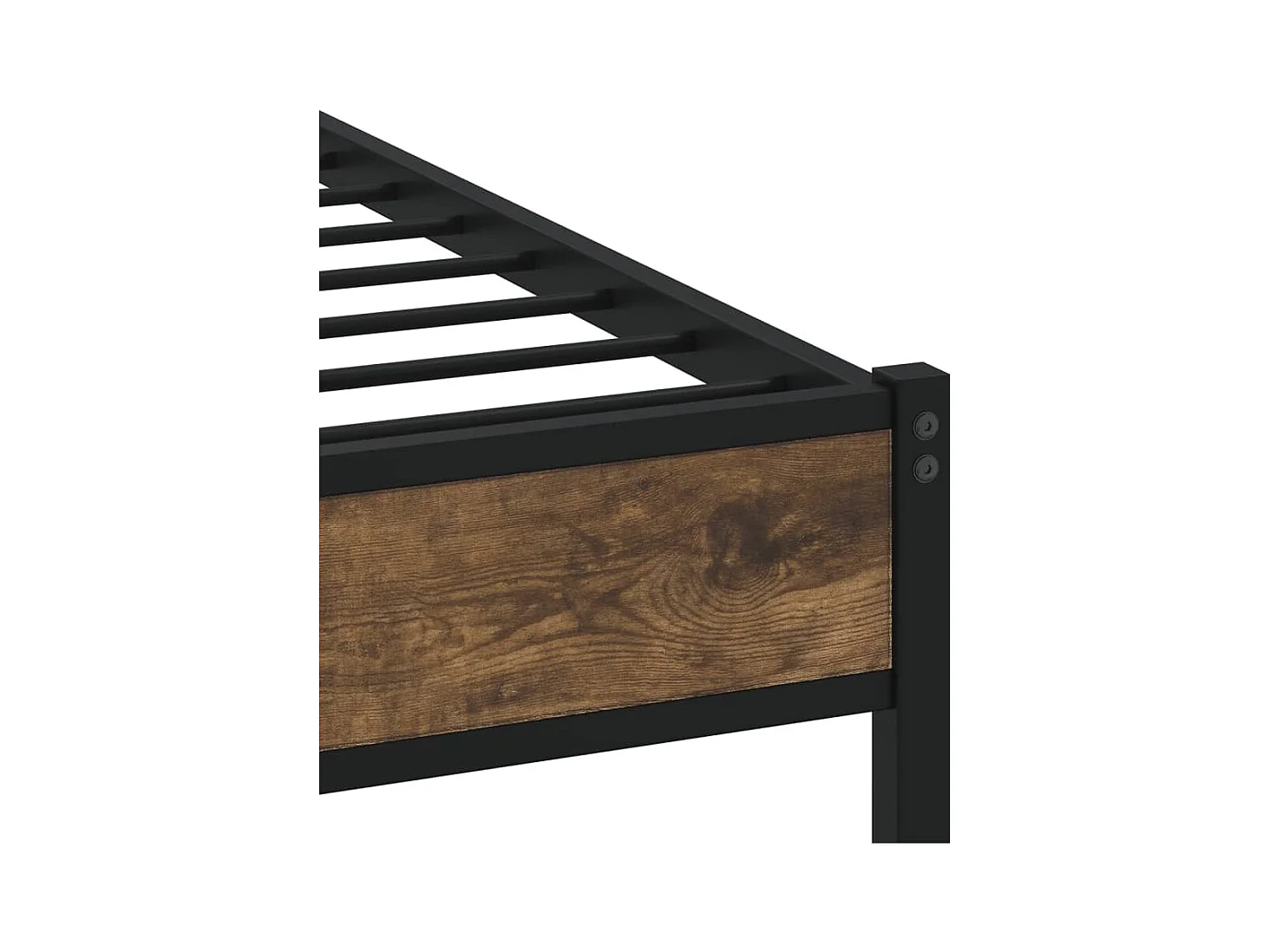 Cadre de lit sans matelas avec tête de lit chêne fumé 100x200cm