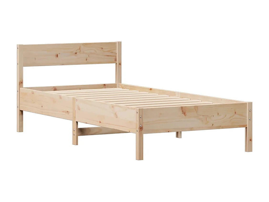 Cadre de lit sans matelas 75x190 cm bois de pin massif
