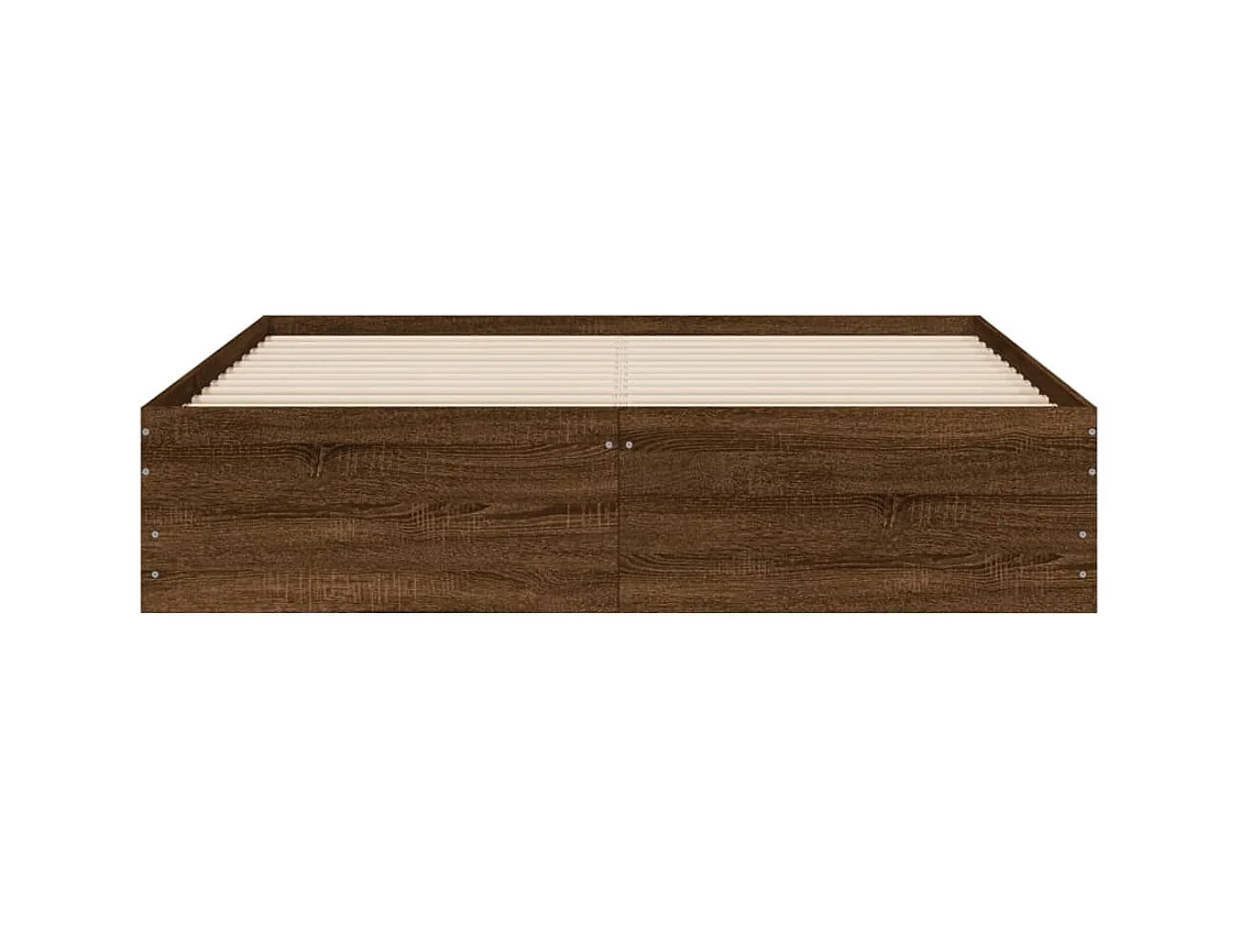 Bedframe met lades bewerkt hout bruin eikenkleur 140x200 cm