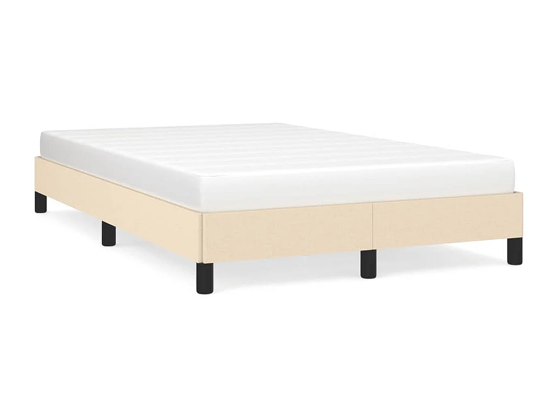 Estrutura de cama 120x190 cm tecido cor creme