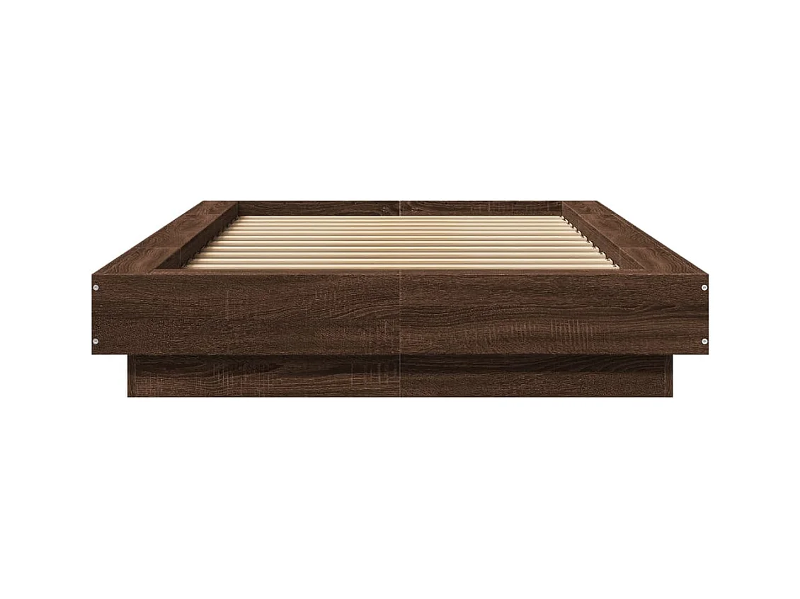 Cadre de lit sans matelas chêne marron 100x200 cm