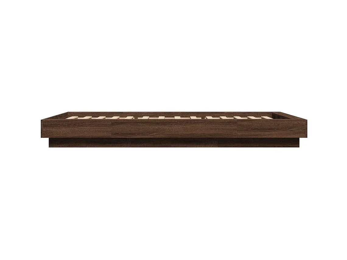 Cadre de lit sans matelas chêne marron 100x200 cm