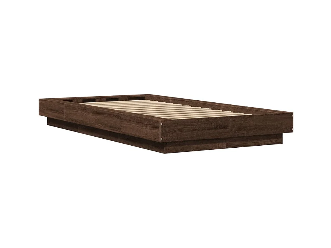 Cadre de lit sans matelas chêne marron 100x200 cm