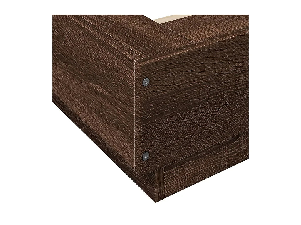 Cadre de lit sans matelas chêne marron 100x200 cm