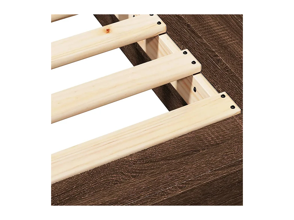 Cadre de lit sans matelas chêne marron 100x200 cm