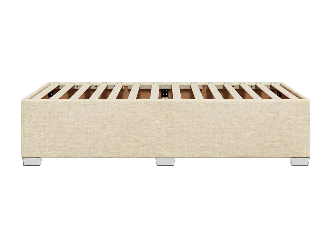 Cadre de lit sans matelas crème 90x200 cm tissu