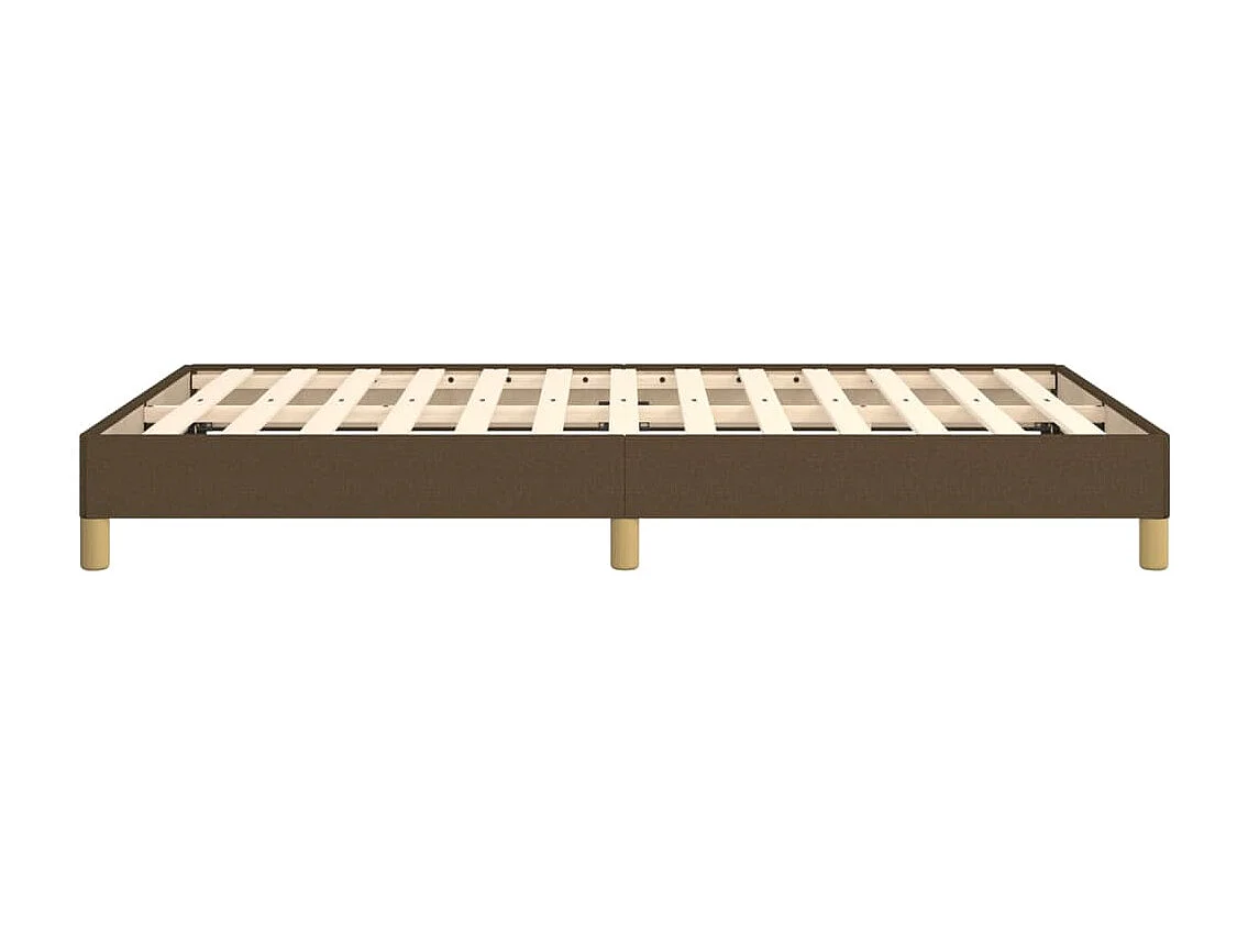 Cadre de lit sans matelas marron foncé 120x190 cm tissu