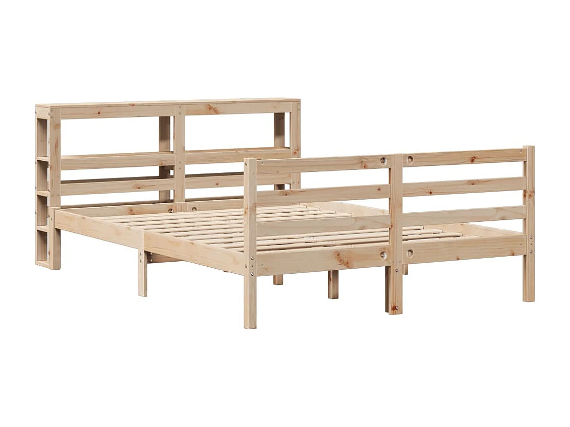 Cadre de lit sans matelas 140x190 cm bois de pin massif