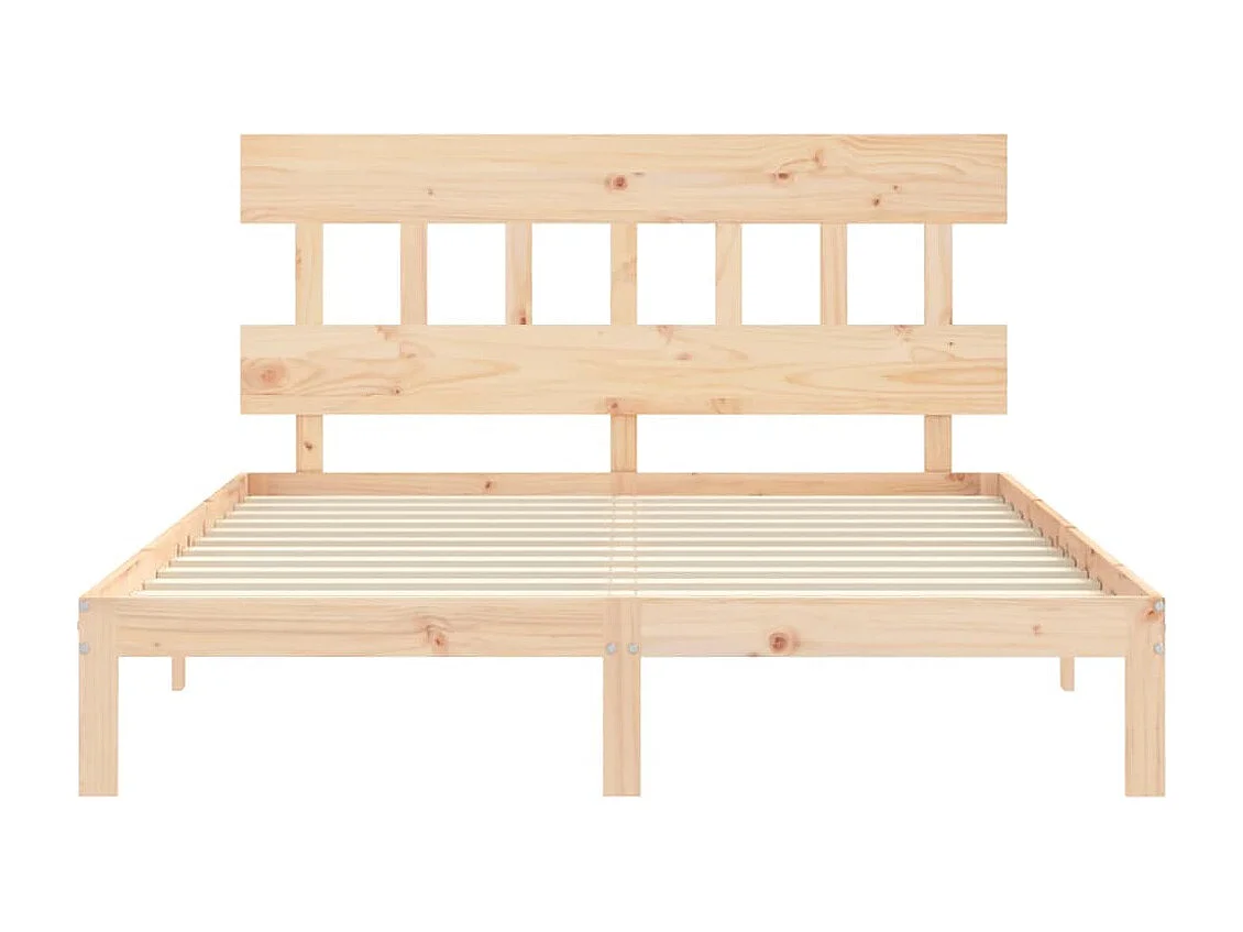 Cadre de lit sans matelas 160x200 cm bois massif de pin