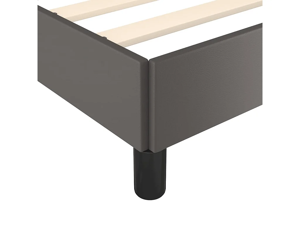 Bettgestell Grau 120x190 cm Kunstleder