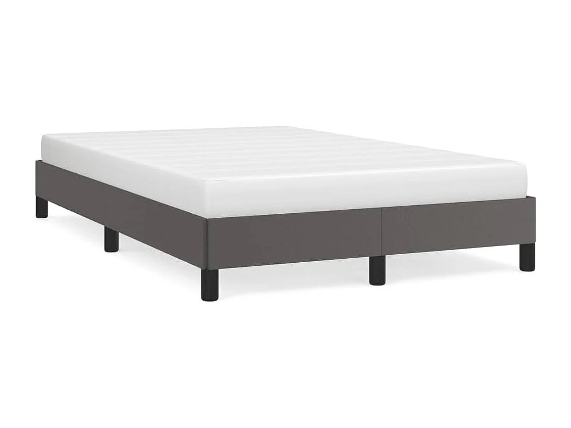 Estrutura de cama 120x190 cm couro artificial cinzento