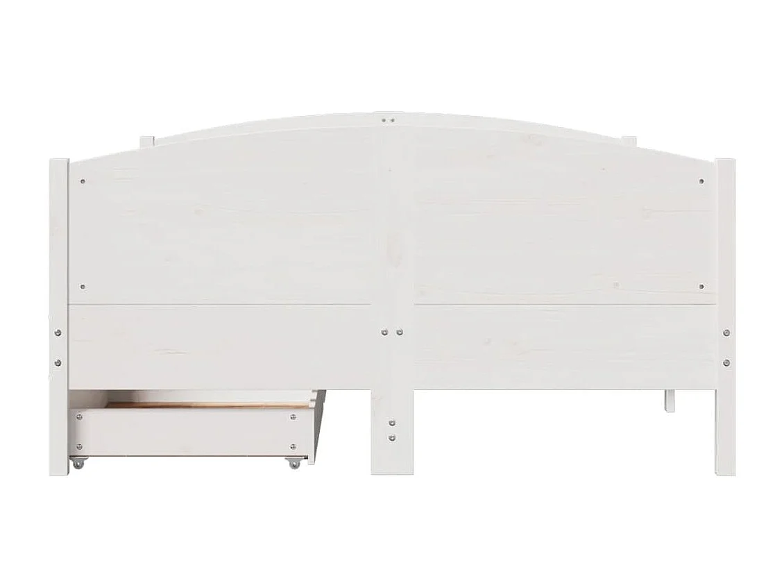 Cadre de lit sans matelas blanc 120x190 cm bois de pin massif