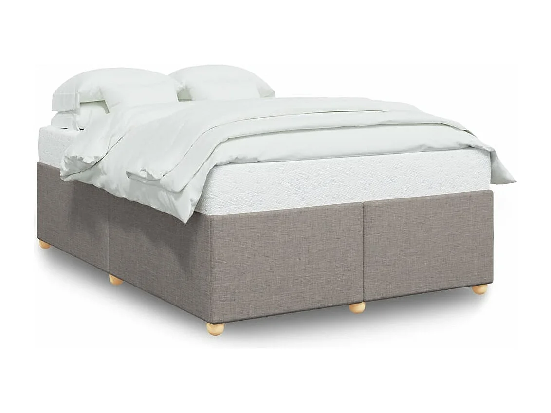 Cadre de lit sans matelas taupe 140x190 cm tissu