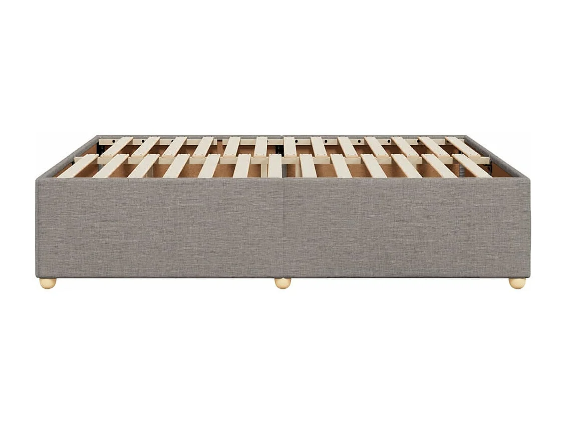 Cadre de lit sans matelas taupe 140x190 cm tissu