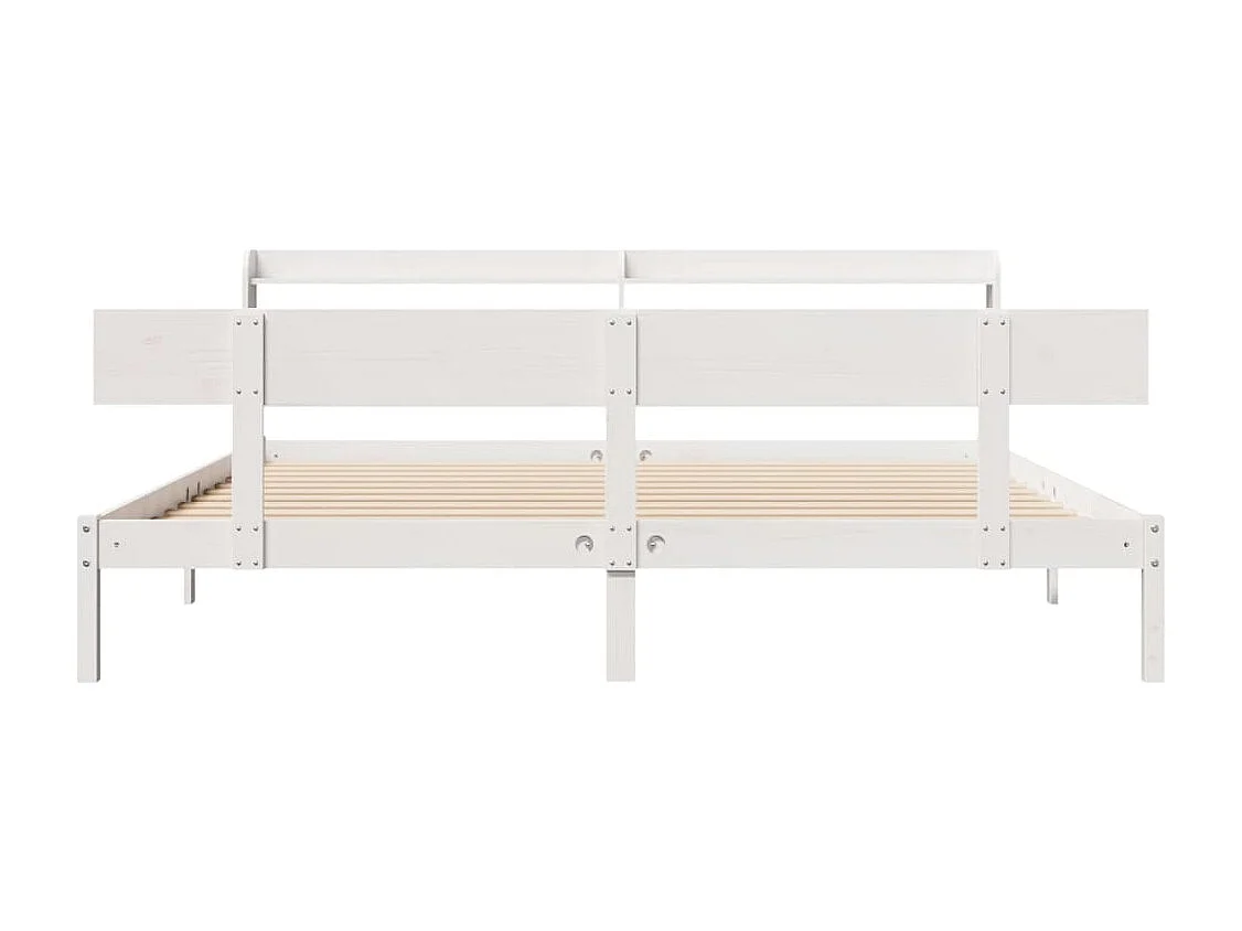 Cama sin colchón madera maciza de pino blanca 180x200 cm