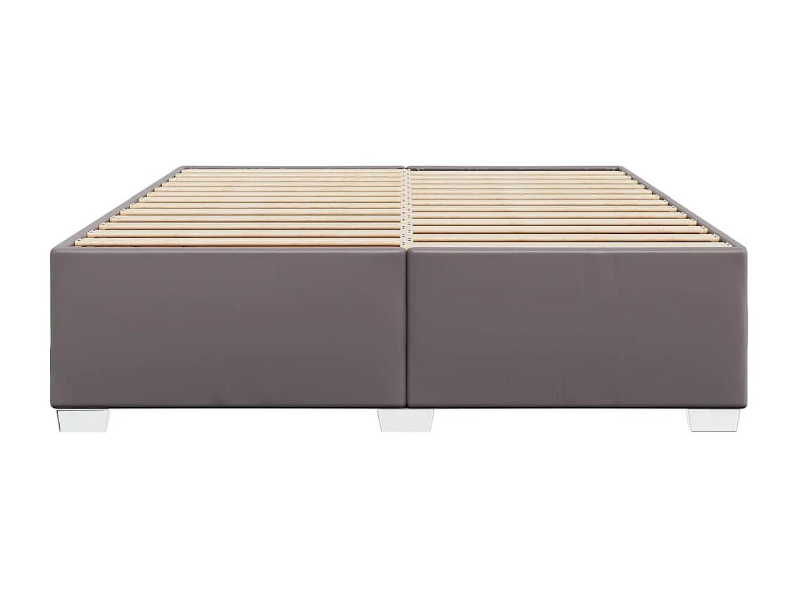 Estrutura de cama 180x200 cm couro artificial cinzento
