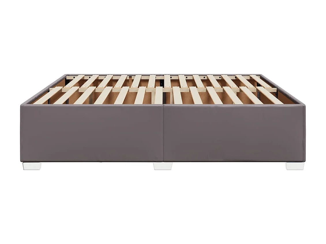 Estrutura de cama 180x200 cm couro artificial cinzento