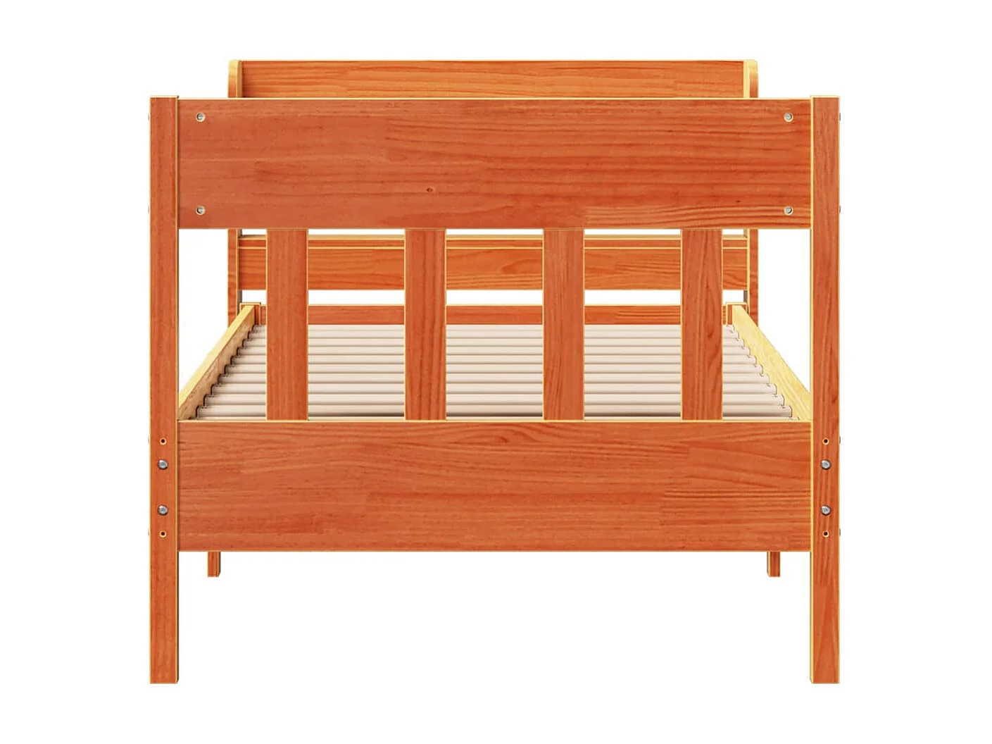 Cadre de lit sans matelas cire marron 75x190 cm bois pin massif