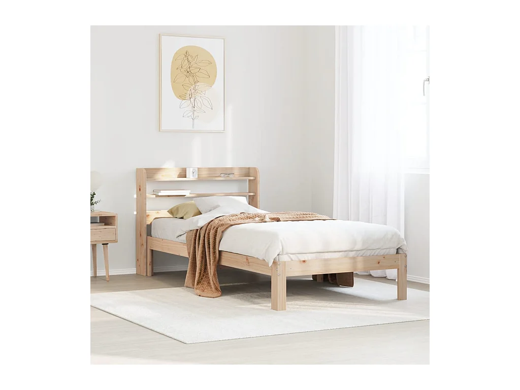 Cadre de lit avec tête de lit sans matelas 90x190 cm