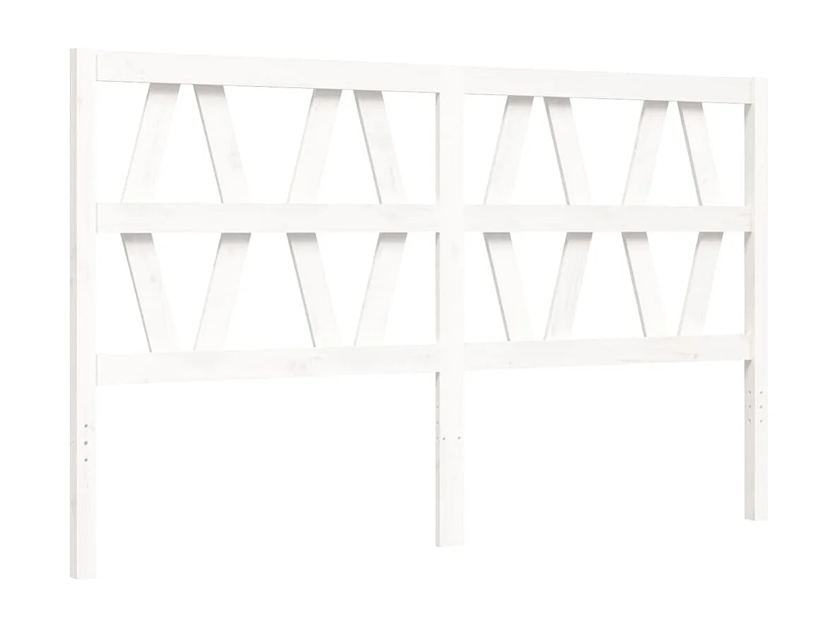 Cadre de lit sans matelas blanc bois de pin massif