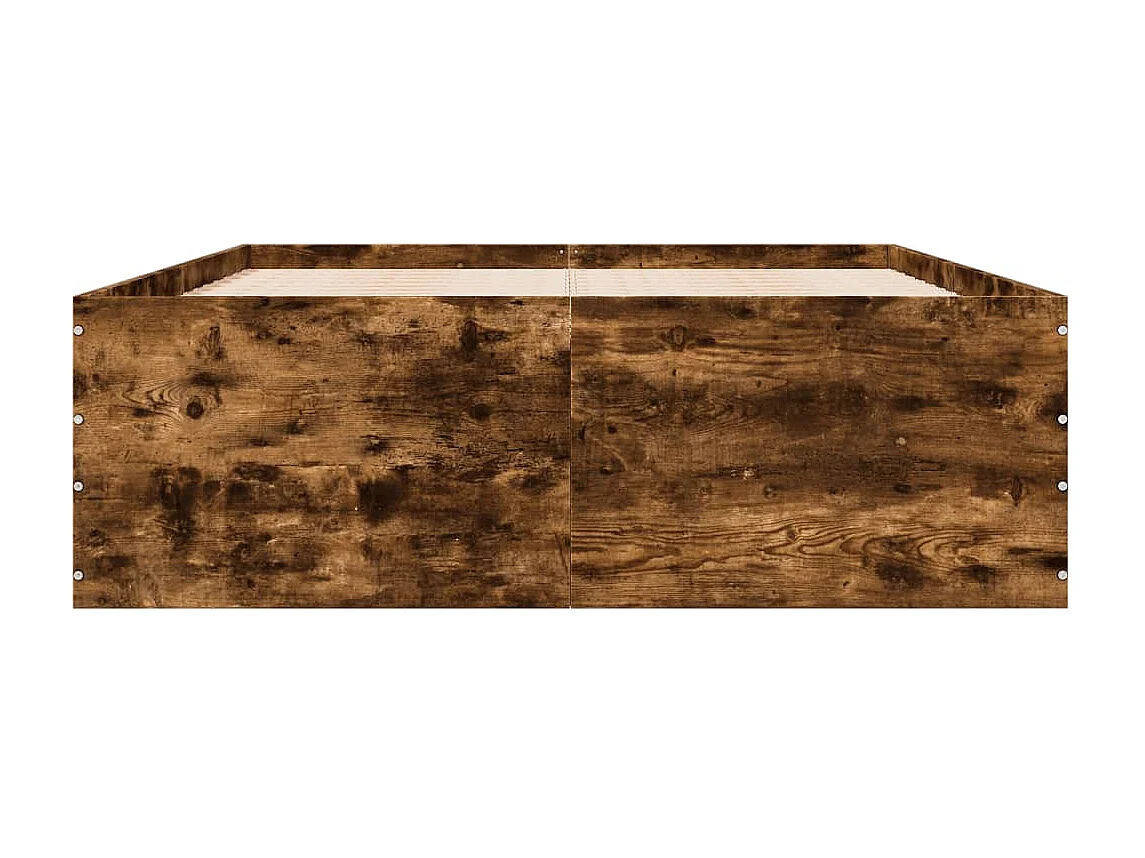Bedframe bewerkt hout gerookt eikenkleurig 135x190 cm