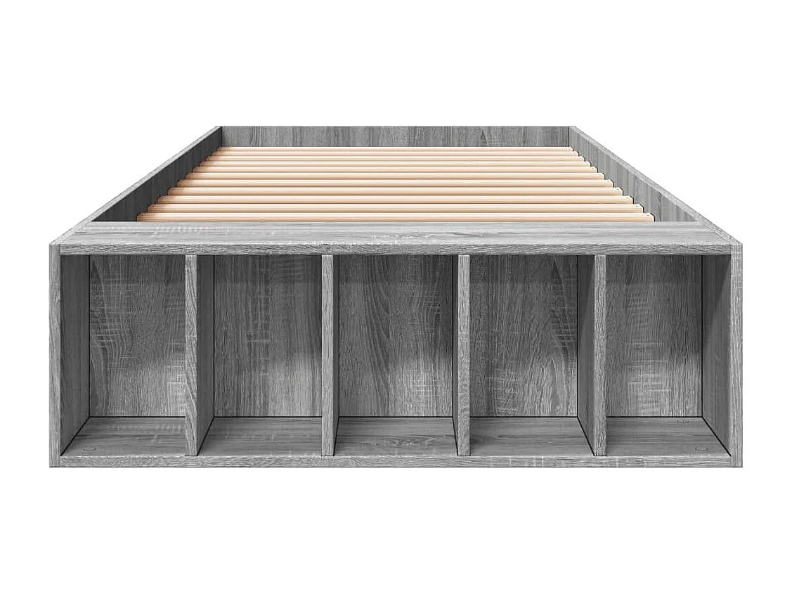 Cadre de lit sans matelas sonoma gris 100x200 cm