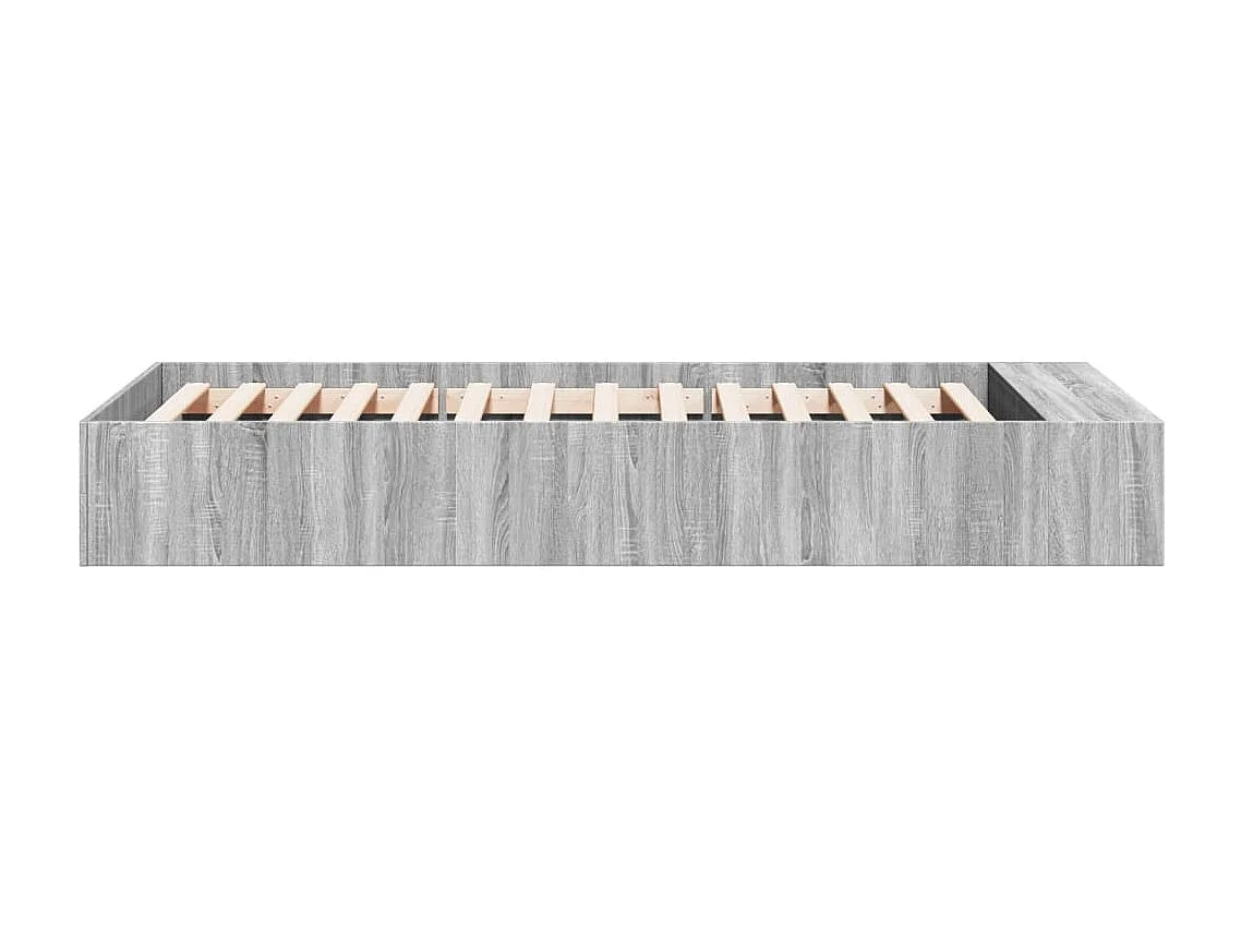 Estructura de cama madera de ingeniería gris Sonoma 100x200 cm