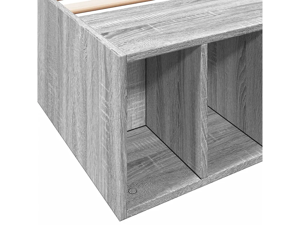 Estructura de cama madera de ingeniería gris Sonoma 100x200 cm