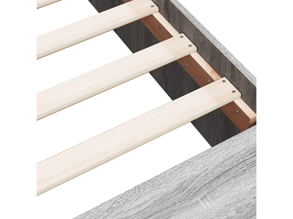 Estructura de cama madera de ingeniería gris Sonoma 100x200 cm