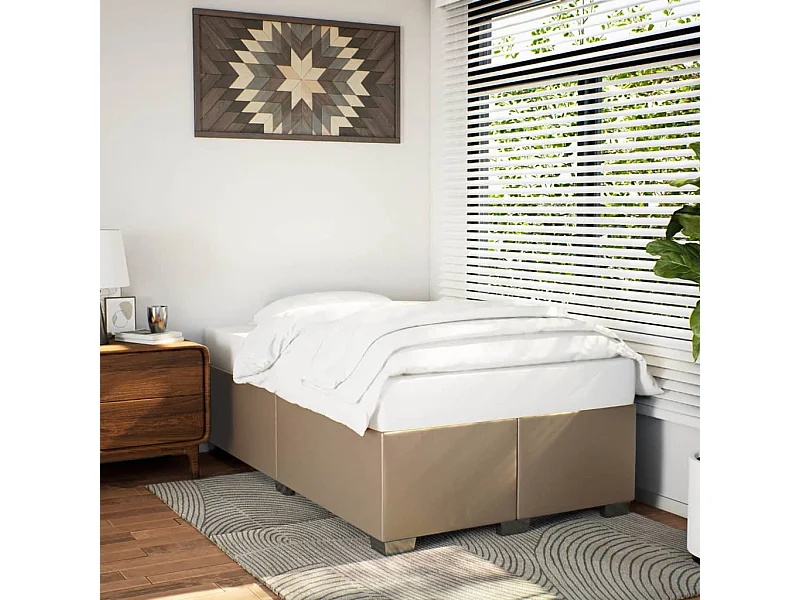 Bedframe kunstleer cappuccinokleurig 120x190 cm
