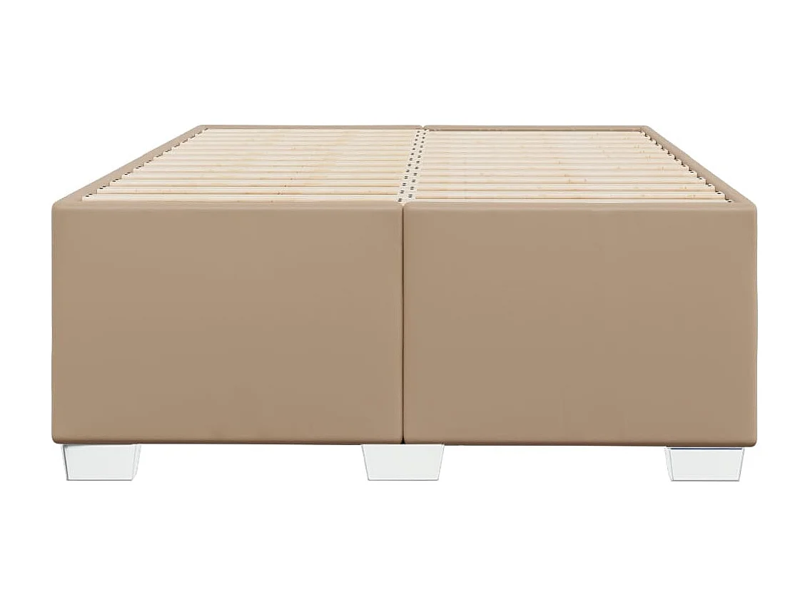 Estrutura de cama 120x190 cm couro artificial cor cappuccino