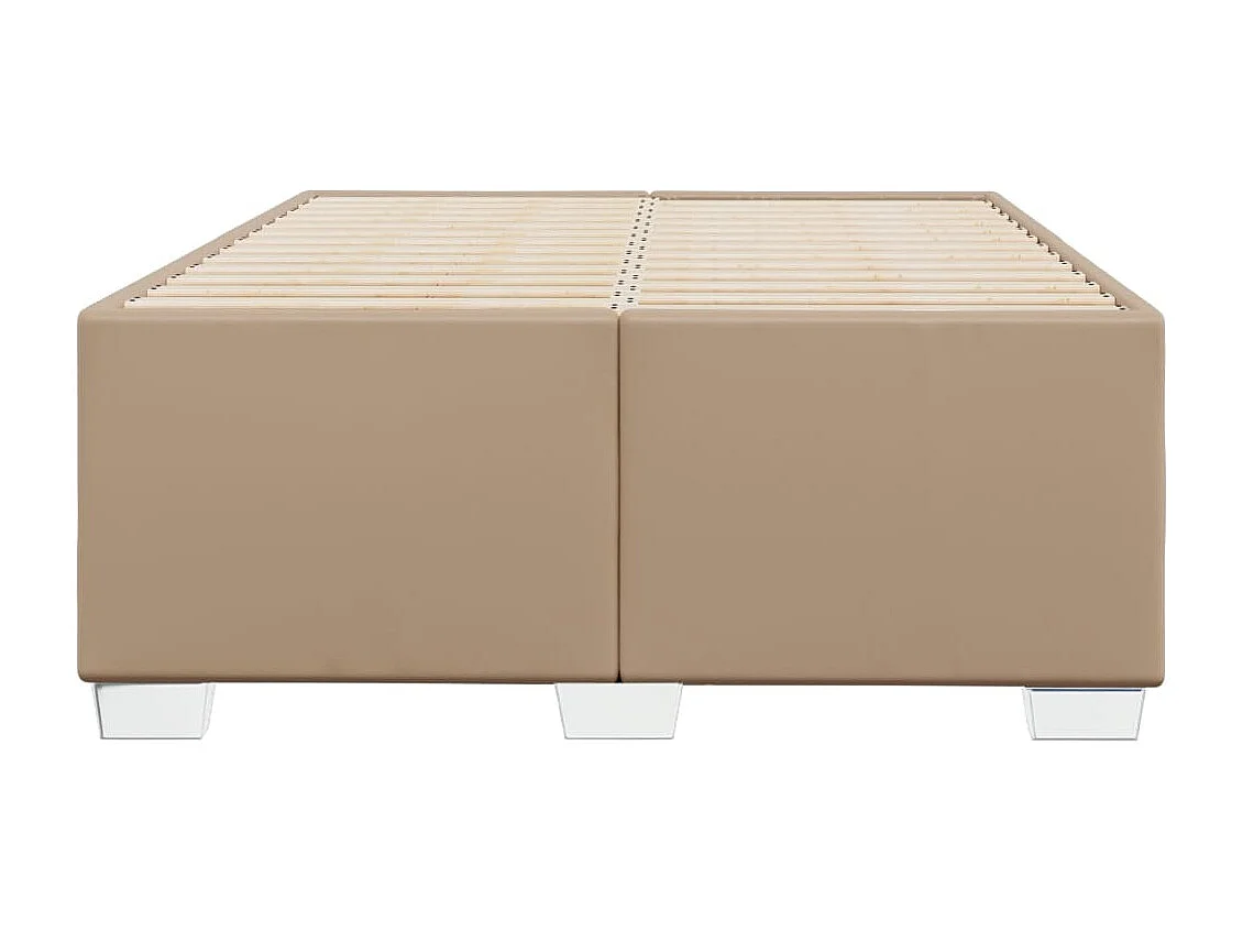 Estrutura de cama 120x190 cm couro artificial cor cappuccino