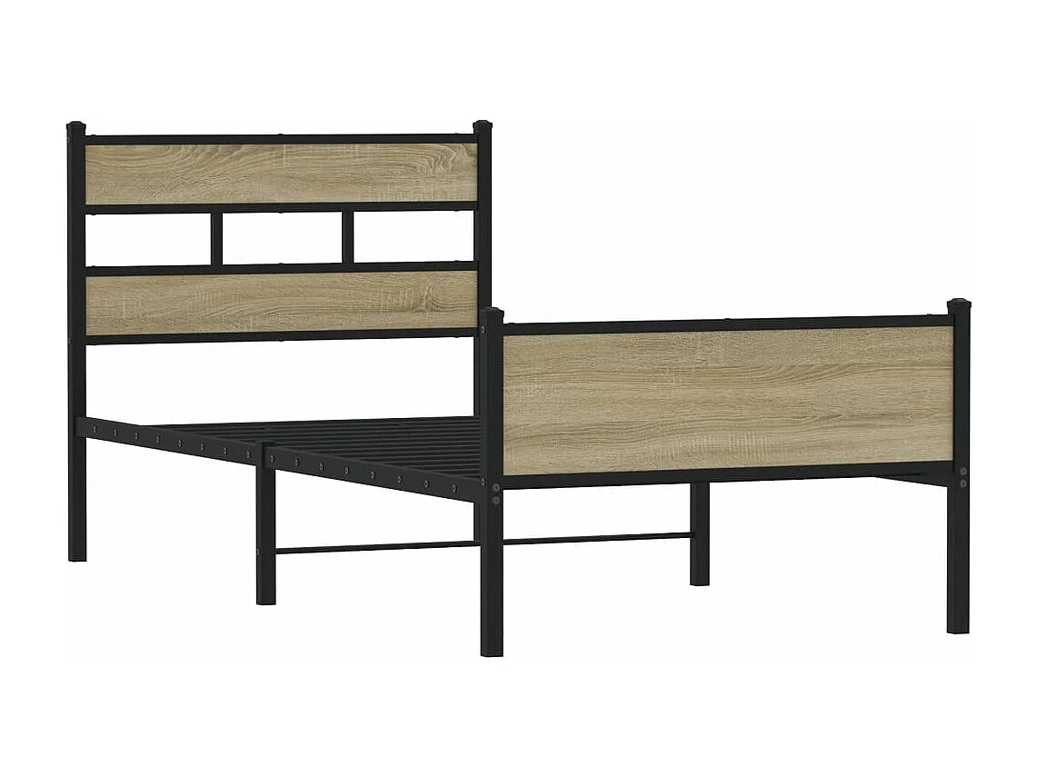 Cadre de lit sans matelas chêne sonoma 90x200 cm