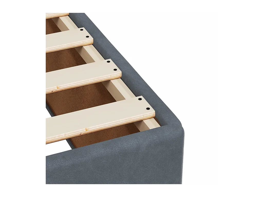 Cadre de lit sans matelas gris foncé 90x190 cm velours