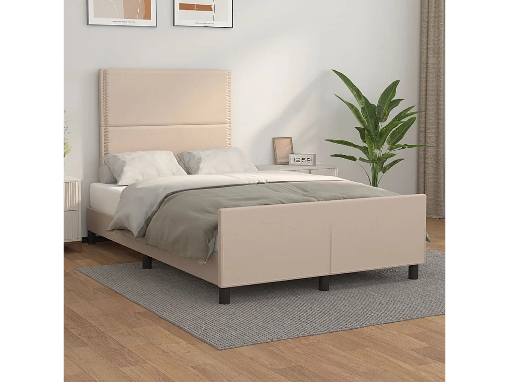 Giroletto con Testiera Cappuccino 120x190 cm in Similpelle