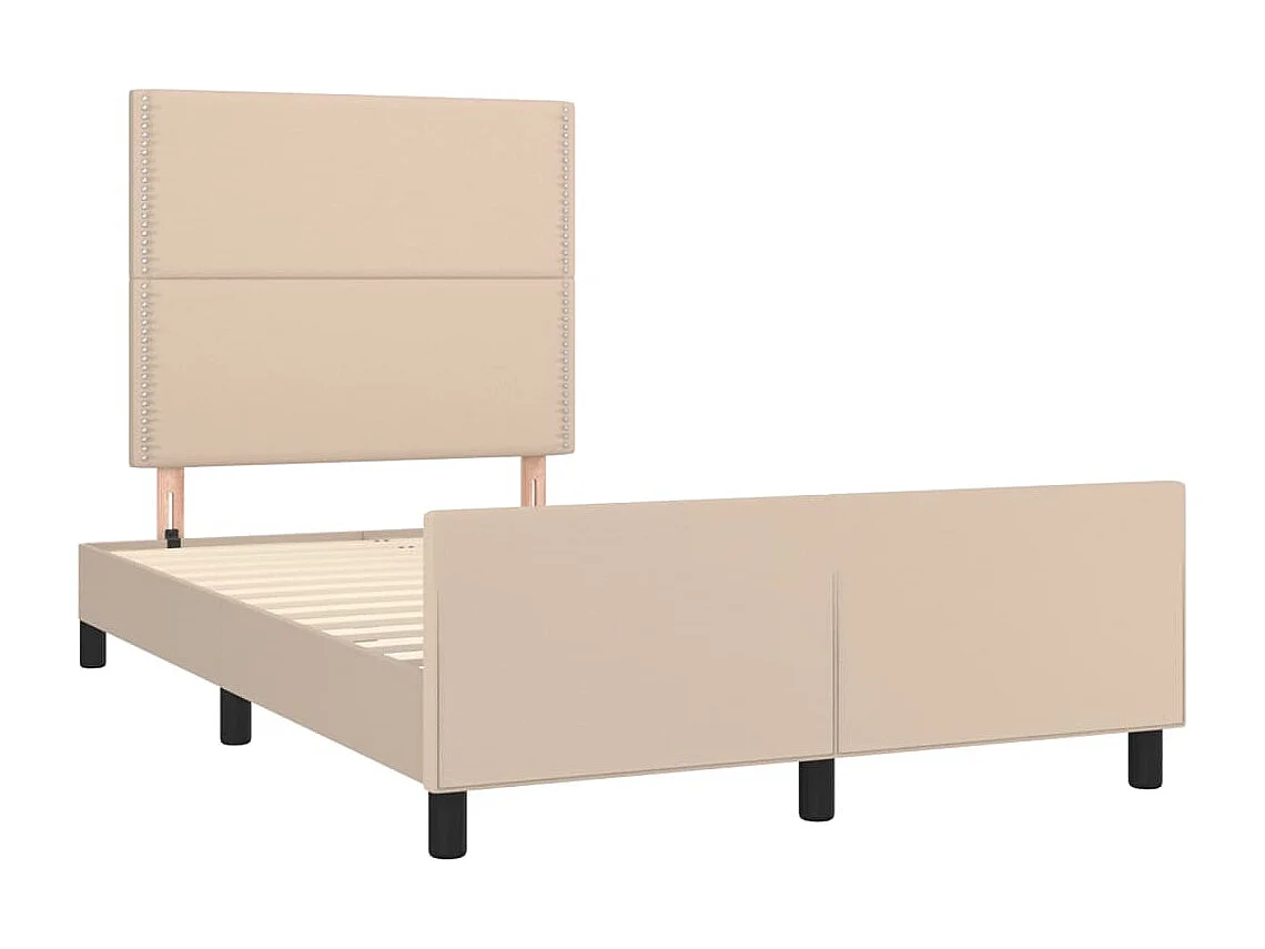 Giroletto con Testiera Cappuccino 120x190 cm in Similpelle