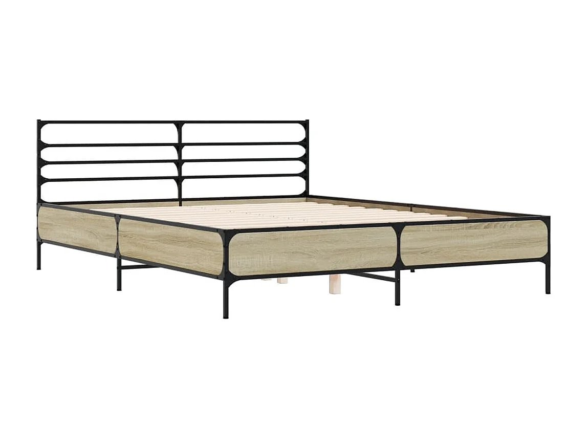 Giroletto Rovere Sonoma 160x200 cm in Legno Multistrato Metallo