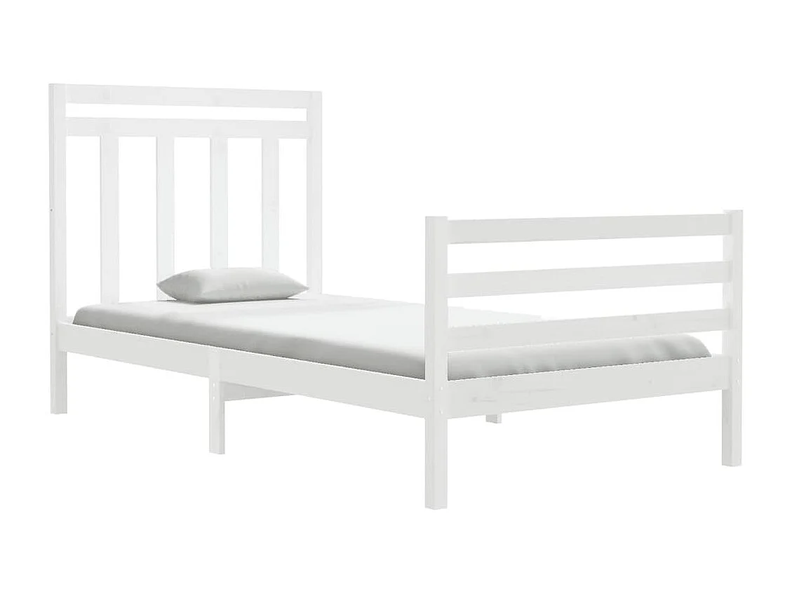 Cadre de lit sans matelas blanc 100x200 cm bois massif