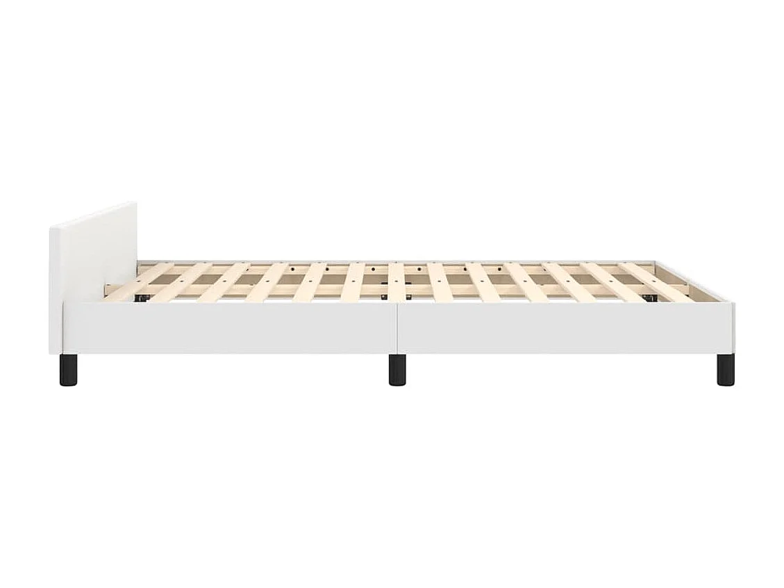 Cadre de lit sans matelas blanc 100x200 cm bois massif