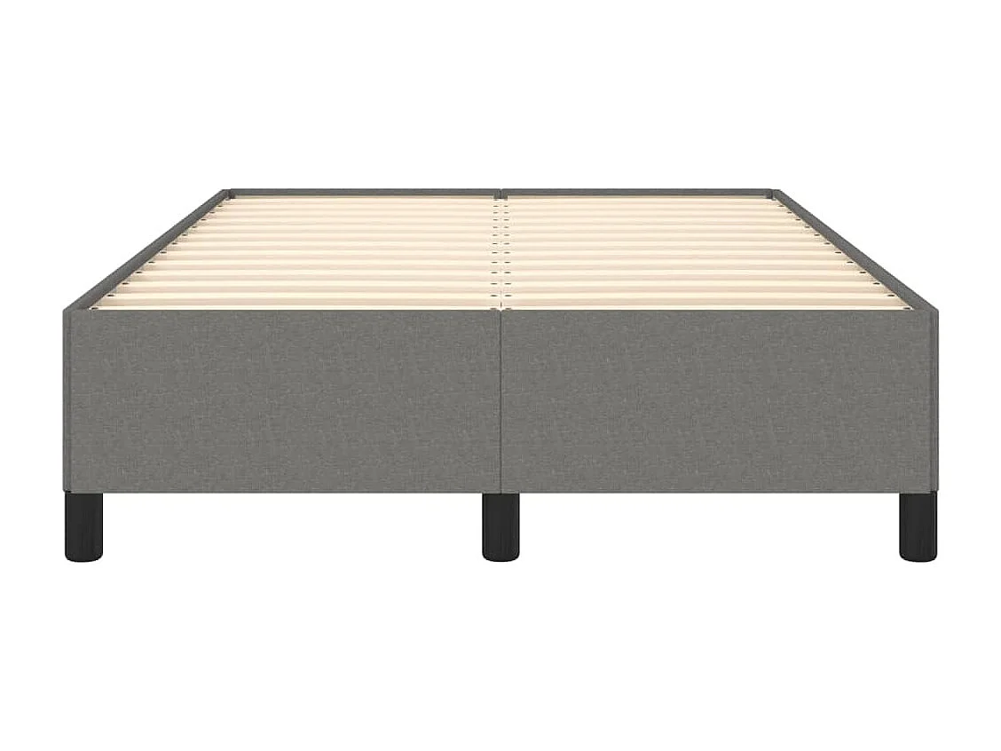 Cadre de lit sans matelas gris foncé 120x190 cm tissu